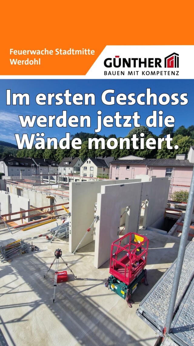 Im ersten Geschoss der Feuerwache Stadtmitte in Werdohl werden jetzt die Wände montiert. ...

#BauunternehmungGUENTHER
#BauenMitKompetenz
#KommInsGüntherTeam
#Azubi
#Ausbildung
#Karriere
#DualesStudium
#Maurer
#Stahlbetonbauer
#Hochbau
#Tiefbau
#Fertigteilbau
#Fertigteilwerk
#Betonfertigteilwerk
#Handwerk
#Siegen
#Siegenwittgenstein
#Netphen
#kreuztal
#Siegerland
#Tischler
#schreiner
#Zimmermann
#marburg
#Werdohl
#Feuerwache