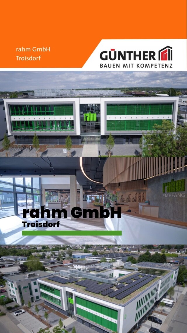 In Troisdorf haben wir für die rahm GmbH ein supermodernes Technologie- & Innovationscenter gebaut. 
Auf unserer Homepage gibts jetzt einen spannenden Artikel mit allen Hintergrundinfos zu diesem Projekt!
www.bauunternehmung-guenther.net/projekte

#BauunternehmungGUENTHER #rahm
#bauenmitkompetenz 
#KommInsGüntherTeam
#Ausbildung
#Karriere
#Hochbau
#Tiefbau
#Fertigteilwerk
#Betonfertigteilwerk
#handwerk
#schlüsselfertigbau
#Siegen
#netphen 
#Troisdorf