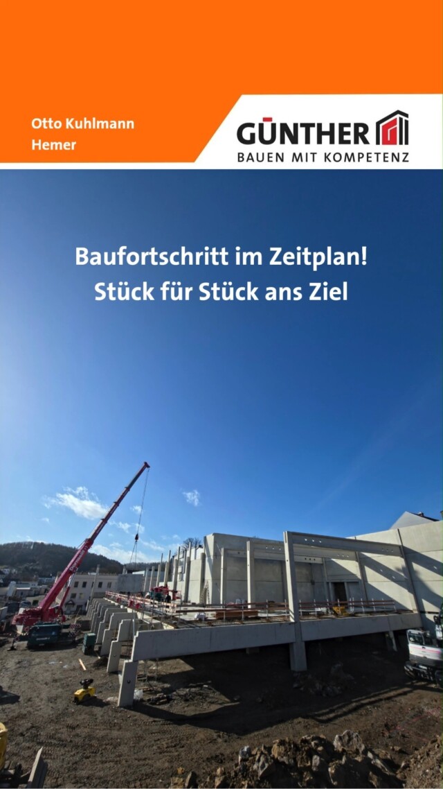 Einblick in den Baufortschritt bei unserer Baustelle Otto Kuhlmann in Hemer.

#BauunternehmungGUENTHER
#BauenMitKompetenz
#KommInsGüntherTeam
#Azubi
#Ausbildung
#Karriere
#DualesStudium
#Maurer
#Stahlbetonbauer
#Hochbau
#Tiefbau
#Fertigteilbau
#Fertigteilwerk
#Betonfertigteilwerk
#Handwerk
#Siegen
#Siegenwittgenstein
#Netphen
#Siegerland
#Hemer
#OttoKuhlmann