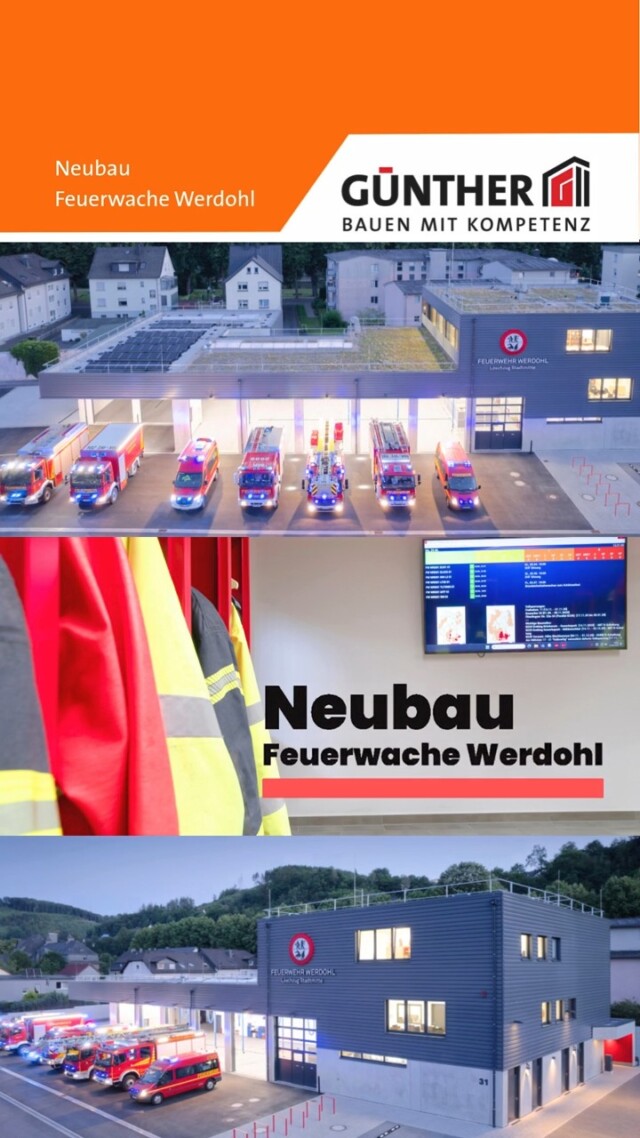 🚒 Neue Feuerwache in Werdohl

Wie das Projekt entstanden ist und weitere Details zum Bau gibt’s jetzt auf unserer Homepage.

www.bauunternehmung-guenther.net/projekte

#BauunternehmungGUENTHER
#BauenMitKompetenz
#KommInsGüntherTeam
#Ausbildung
#Karriere
#Hochbau
#Tiefbau
#Fertigteilwerk
#Betonfertigteilwerk
#handwerk
#schlüsselfertigbau
#Siegen
#Netphen
#werdohl
#feuerwache
