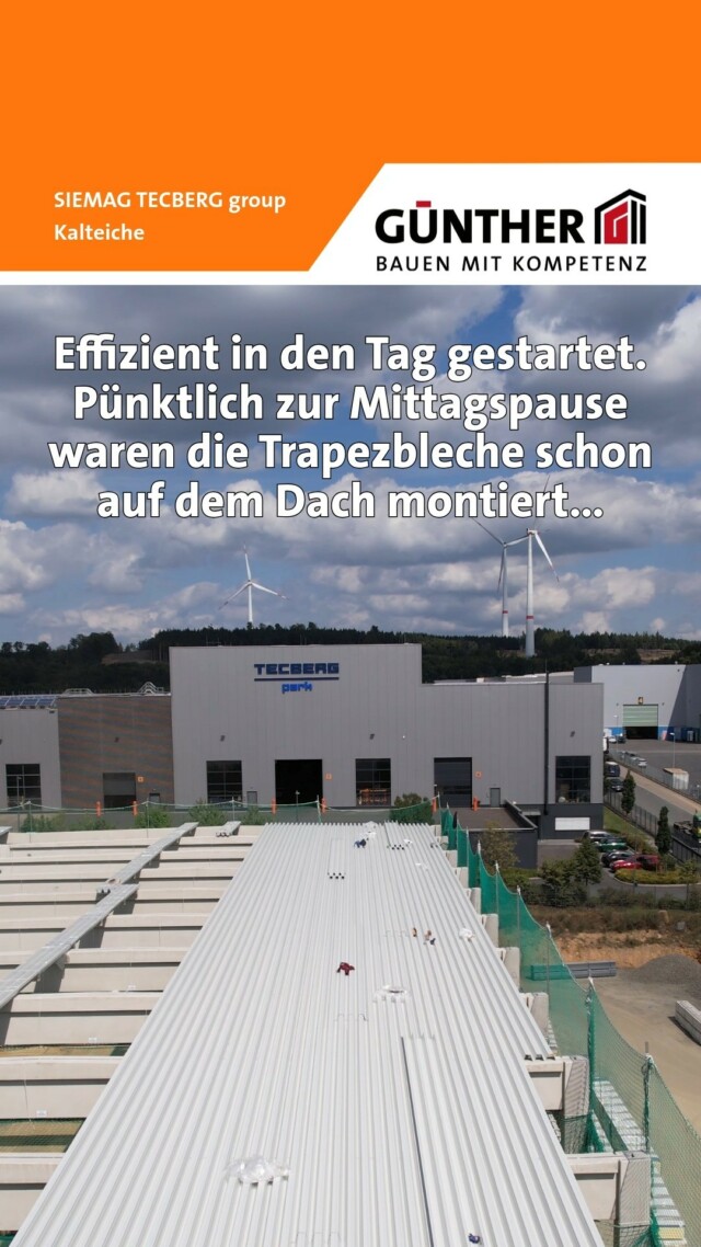 Effizient in den Tag gestartet.
Pünktlich zur Mittagspause waren die Trapezbleche schon auf dem Dach montiert.
#BauunternehmungGUENTHER
#BauenMitKompetenz
#KommInsGüntherTeam
#Azubi
#Ausbildung
#Karriere
#DualesStudium
#Maurer
#Stahlbetonbauer
#Hochbau
#Tiefbau
#Fertigteilbau
#Fertigteilwerk
#Betonfertigteilwerk
#Handwerk
#Siegen
#Siegenwittgenstein
#Netphen
#kreuztal
#Siegerland
#Tischler
#schreiner
#Zimmermann
#haiger
#kalteiche