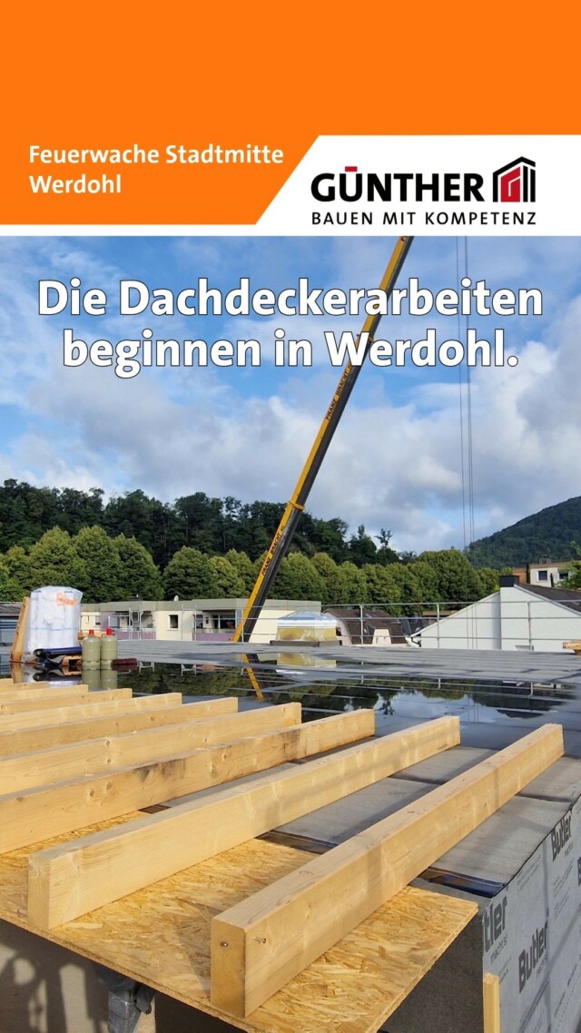 Die Dachdeckerarbeiten beginnen in Werdohl.

#BauunternehmungGUENTHER
#BauenMitKompetenz
#KommInsGüntherTeam
#Azubi
#Ausbildung
#Karriere
#DualesStudium
#Maurer
#Stahlbetonbauer
#Hochbau
#Tiefbau
#Fertigteilbau
#Fertigteilwerk
#Betonfertigteilwerk
#Handwerk
#Siegen
#Siegenwittgenstein
#Netphen
#kreuztal
#Siegerland
#Tischler
#schreiner
#Zimmermann
#Werdohl
#Feuerwache