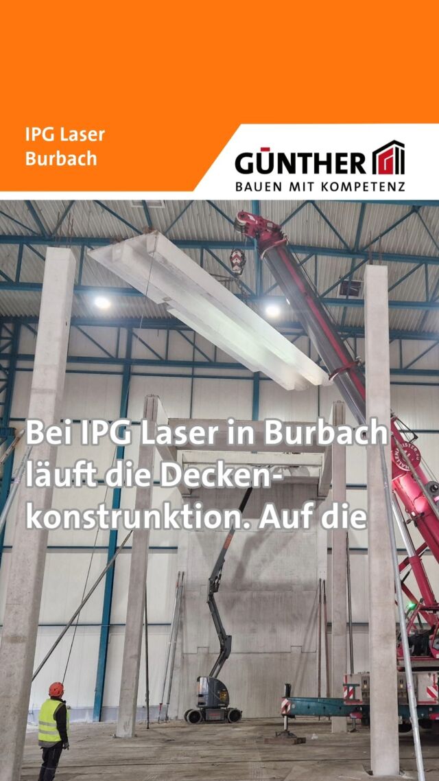 Bei IPG Laser in Burbach läuft die Decken- konstrunktion. Auf die  Stützen werden bereits die Trogplatten montiert.

#BauunternehmungGUENTHER
#BauenMitKompetenz
#KommInsGüntherTeam
#Azubi
#Ausbildung
#Karriere
#DualesStudium
#Maurer
#Stahlbetonbauer
#Hochbau
#Tiefbau
#Fertigteilbau
#Fertigteilwerk
#Betonfertigteilwerk
#Handwerk
#Siegen
#Siegenwittgenstein
#Netphen
#Siegerland 
#Burbach
#LaserD24