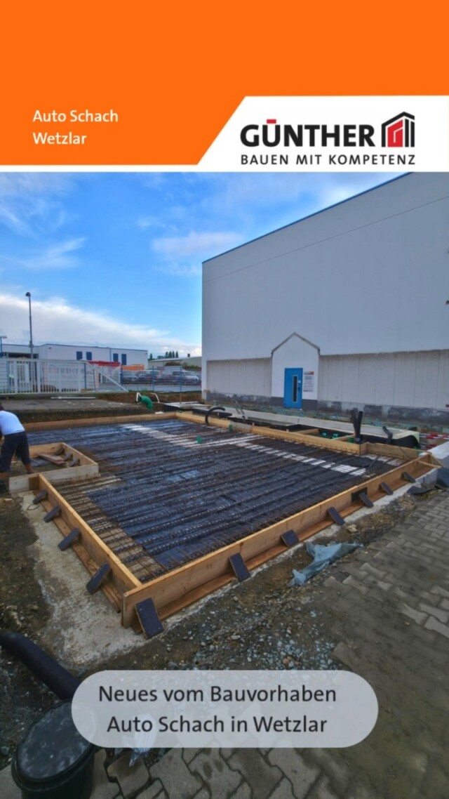 Bei Auto Schach in Wetzlar haben wir nun die Fundamente fertiggestellt und starten mit der Herstellung der Bodenplatte. 

#BauunternehmungGUENTHER
#BauenMitKompetenz
#KommInsGüntherTeam
#Azubi
#Ausbildung
#karriere
#Baustelle
#Fertigteilwerk
#Betonfertigteilwerk
#Handwerk
#Siegen
#netphen
#wetzlar
#AutoSchach