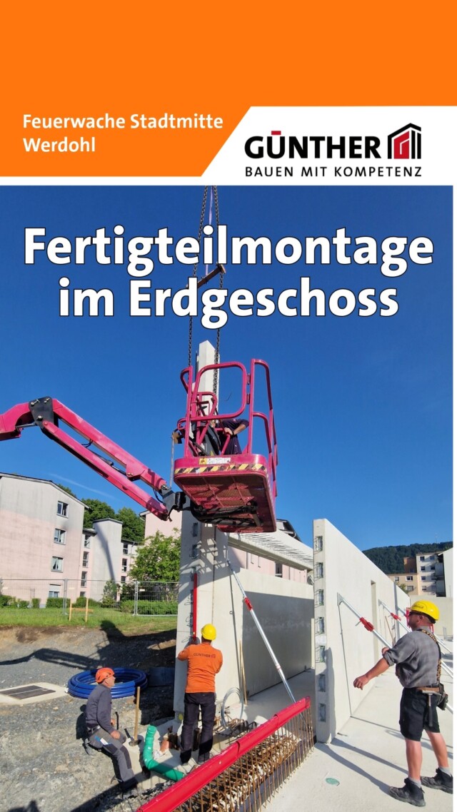 In Werdohl geht es an der neuen Feuerwache Mitte gut voran – 
aktuell werden die Fertigteile fürs Erdgeschoss montiert. 🚧💪 
#BauunternehmungGUENTHER
#BauenMitKompetenz
#KommInsGüntherTeam
#Azubi
#Ausbildung
#Karriere
#DualesStudium
#Maurer
#Stahlbetonbauer
#Hochbau
#Tiefbau
#Fertigteilbau
#Fertigteilwerk
#Betonfertigteilwerk
#Handwerk
#Siegen
#Siegenwittgenstein
#Netphen
#Kreuztal
#Siegerland
#Tischler
#schreiner
#Zimmermann
#Werdohl
#Feuerwache
#Feuerwehr